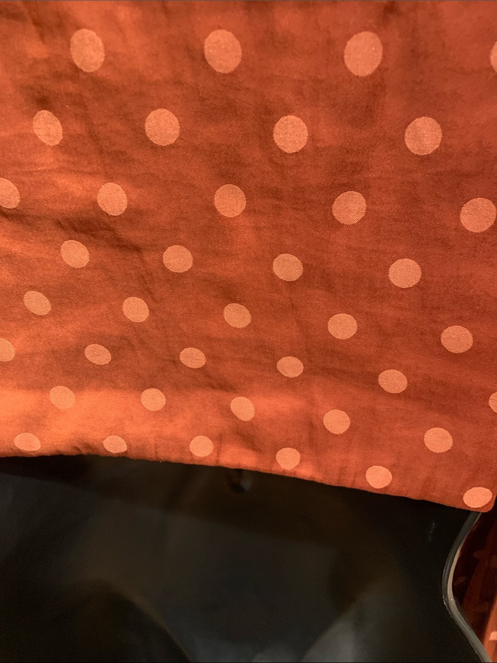 By Together Rust Polka Dot Tie-Front Crop Top - Picture 8 of 11
